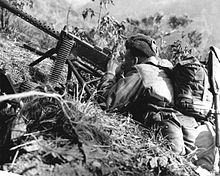 The Browning machine gun in use in Korea.